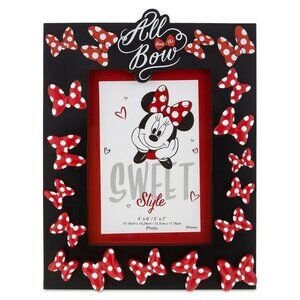 Disney Parks Minnie Mouse ''All About the Bow Picture Photo Frame 5x7 New